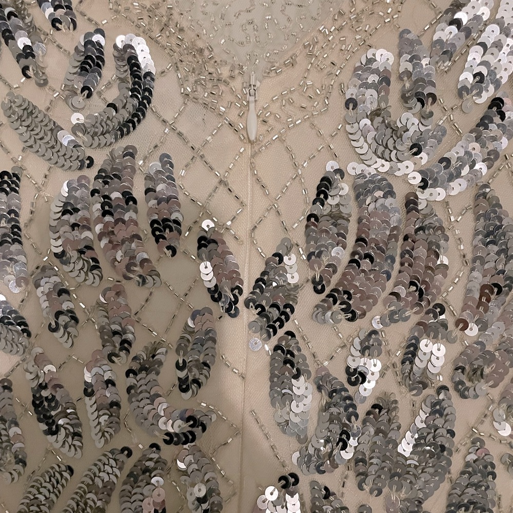 Gorgeous Designer Parker Black Hand Sewn Beaded Sequin Gown - Picture 9 of 10